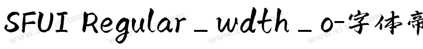 SFUI Regular_wdth_o字体转换